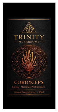 Trinity Mushrooms Cordyceps bottle