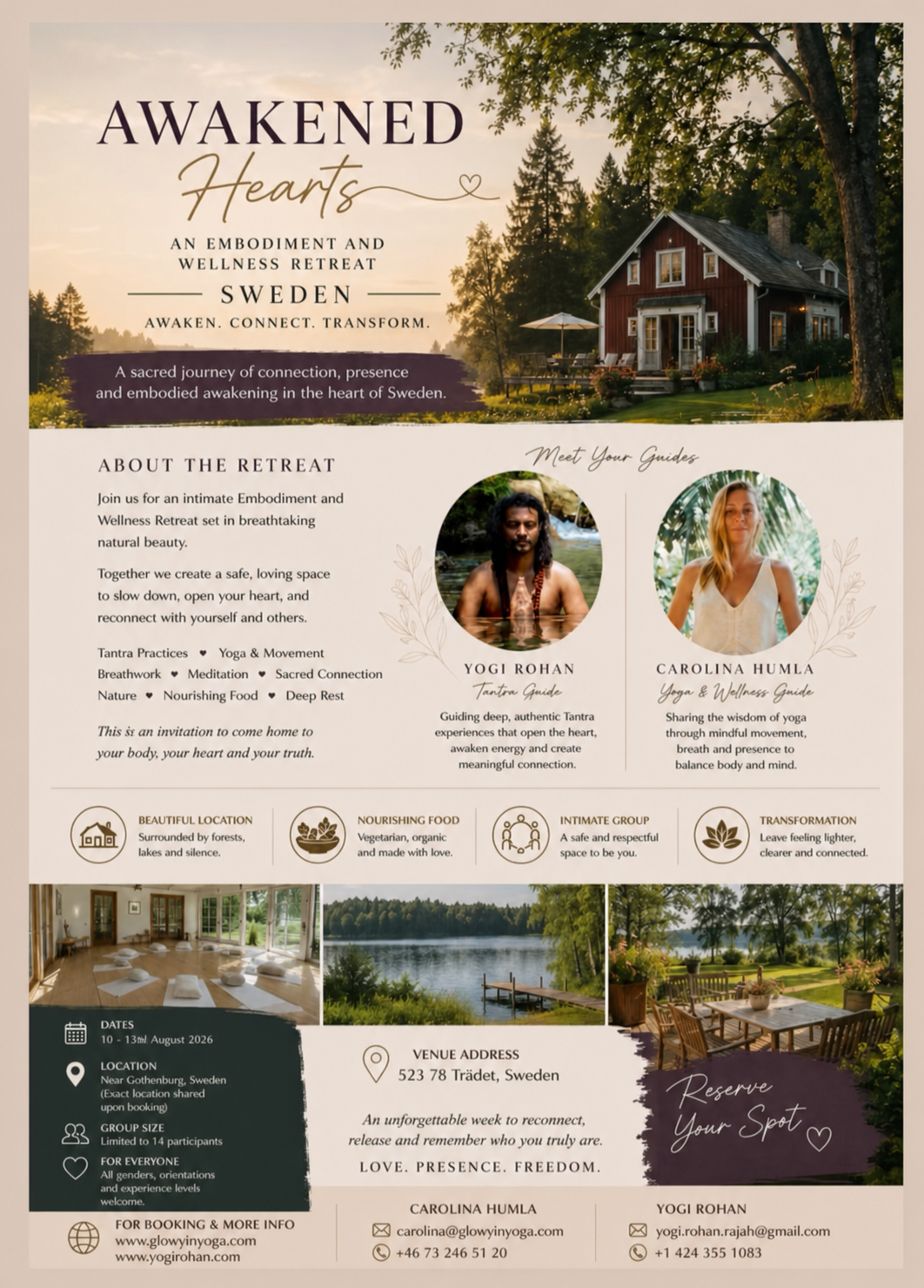 Awakened Heart Retreat in Sweden, August 10-13, 2026
